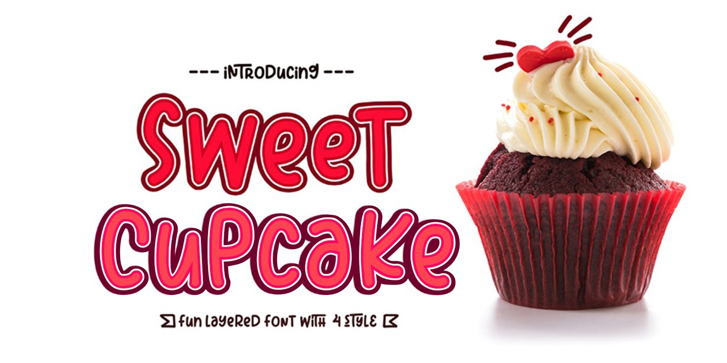 Ejemplo de fuente Sweet Cupcake Regular